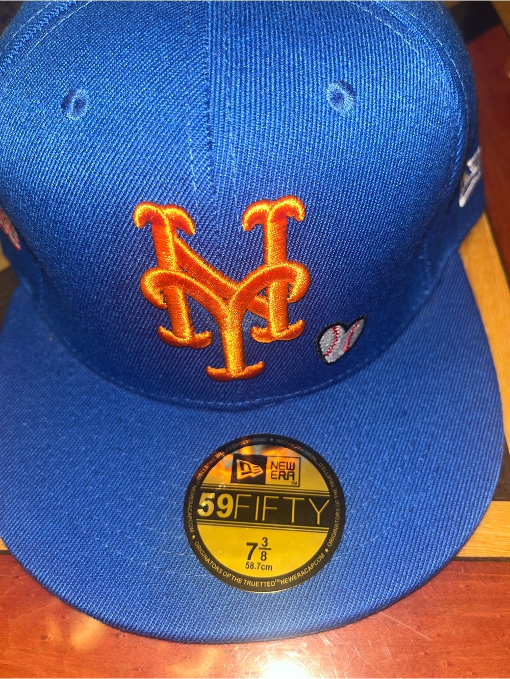New Era Royal Blue 59FIFTY Cap with Orange NY Logo